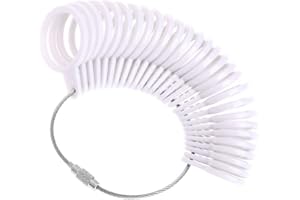 VEED Sourcingmap Baguier en plastique pour la fabrication de bijoux Blanc