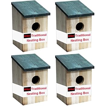 H Line Lot De 2 Nichoirs Pour Petits Oiseaux Mésange Bleue