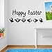 Produktbild Ostern, Eier, Vögel, Happy Easter 03 Wand Dekorationen Fenster Aufkleber Wall Decor Sticker Wall Art Aufkleber Sticker Wand Aufkleber Aufkleber Wandbild Décor DIY Deco Abnehmbare Wandaufkleber Colorful Aufkleber, Vinyl, 01 - Black, Medium Set