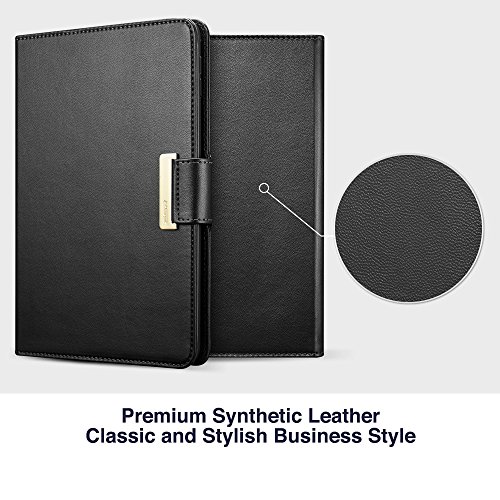iPad Mini 4 Hülle, ESR® Intelligent Bildserie Unternehmen Stil PU Ledertasche mit Haspe mit Auto aufwachen / Schlaf Funktion Schutzhülle für iPad mini 4 (Schwarz) - 5