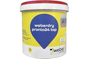 SAINT GOBAIN weberdry pronto 24 top Impermeabilizzante a base elastomerica pronto all'uso, bianco, 5 kg