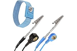 Minadax Anti Statik Erdungs Band ESD Handgelenk Manschette Strap verstellbar mit 2,40m Verlängerung