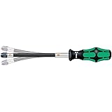 Wera 05028160001 392 Kraftform Plus Flexi Shaft Bit Holding Screwdriver 1/4" Hex, Green