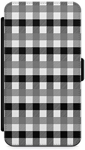 iPhone 6 Case, iPhone 6s Case Designer Original Plaid Phone Case by Casechimp® | Premium Leather Flip Wallet Card Holder Slots | Checkered Tartan Tweed Checked Patterned