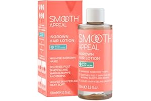 Smooth Appeal Ingrown Hair Lotion - Professional Ingrown Hair Treatment, Gentle Exfoliator that Soothes Skin Pre & Post Hair Removal from Shaving or Waxing, Vegan Skincare, 100ml