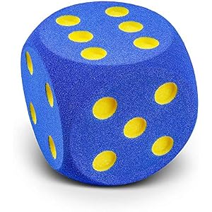 Volley Dado de gomaespuma 16 cm – Azul – Verde – Rojo – Naranja