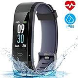 【Nuevo estilo, pantalla LCD a color con sensor de luz】 Pantalla LCD a color de 0.96 pulgadas pulsera actividad que ofrece una excelente calidad de imagen en HD.con 5 niveles de brillo que se pueden configurar manualmente mediante la aplicación. Carga por USB y mayor duración de la batería.