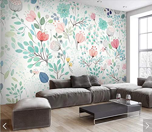 Carta Da Parati Acquerello 3d Carta Da Parati Floreale Murale Fresco Piccoli Fiori Adesivi Murali Adesivi Per Parete Adesivi Per Carta Da Parati