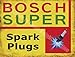 Produktbild Bosch Super Zündkerzen Vintage Garage Wandschild aus Metall/Stahl, stahl, 20 x 30 cm