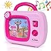 Price comparison product image SGILE Musical Box Toy with Animation on Screen and Sleepy Lullaby for Ages 18 Months Up Infant Baby Toddlers Boys Girls, No Batteries Needed, Pink