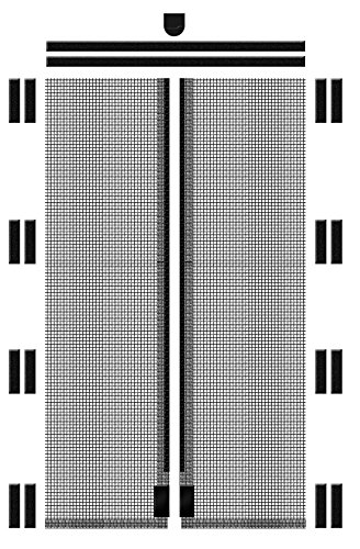 Schellenberg Insektenschutz-Magnetvorhang für Türen, 90 x 210 cm, anthrazit, 50640 - 4