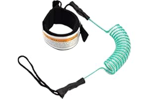 WUERKIYA Surfboard Leash Surfen Leine, Füße Surfboard Leash mit Fußschlaufe Klettverschluss, Surfboard Leash 5mm 10 Füße TPU Paddle Leash Surf Sicherheitsfuß Seil Wasserski Fußseil mit Fußschlaufe Klettversch