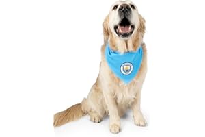 Dogsy Official Man City Dog Bandana | Man City Football | Dog Accessories | Licensed Man City Merchandise | Football Dog Bandana (Medium)