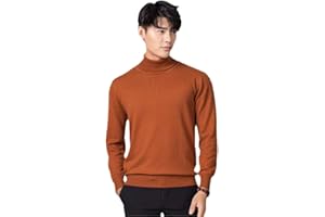 POKEM&HENT Kaschmir Rollkragenpullover Herren Herbst/Winter Rollkragen Langarm Pure Color Pullover Herren