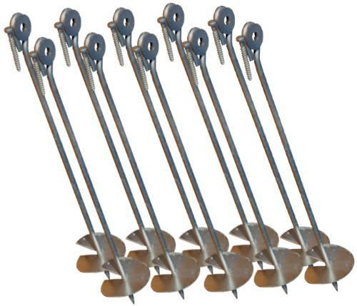 Loggyland Ground Anchor Eindrehbar for Swing etc. 58 cm Zinc Plated (10er-Set)