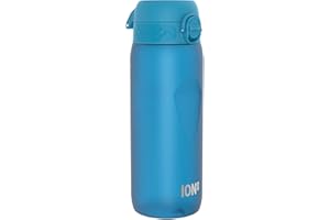 ION8 Butelka na Wodę, 750 ml/24 oz, Szczelna, Łatwe Otwieranie, Bezpieczny Zamek, Można Myć w Zmywarce, Bez BPA, Uchwyt do Przenoszenia, Chwyt z Konturami, Łatwa Czyszczenia, Bezwonny, Niebieski