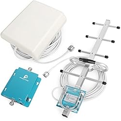 Proutone Celular gsm 900MHz Repetidores de Señal Teléfono Móvil de Refuerzo Amplificador de la Señal del Receptor con Panel y Yagi Antena Kit
