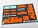 Produktbild KTM Motorrad Abziehbilder Aufkleber Motocross Bike 20x30cm 15pcs auf einem Blatt