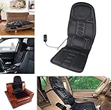 Coussin de Massage Chauffante de siège de Voiture Siège massant Matelas de Massage par Vibration Masseur de Dos Siège Coussin de Massage pour Dos et Cou avec 8 Mode pour Voiture/Bureau/domicil