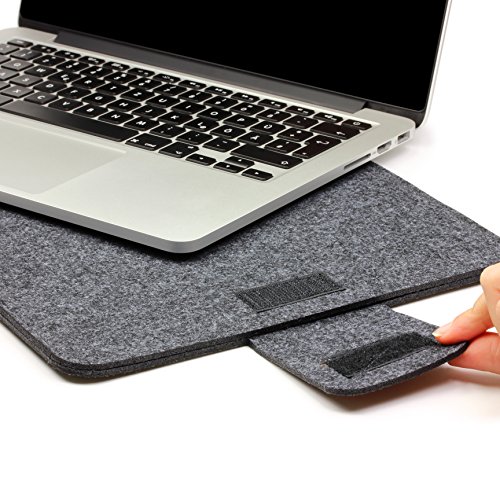 Original Urcover® 13,3 Zoll FILZ Laptop Tasche und Tablet Hülle passend für Ihr iPad, Lenovo Tablet, Samsung Tab, Netbook und viele weitere mobile Endgeräte [deutscher Fachhandel] Dunkel Grau - 6