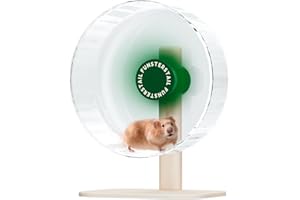FUNSTERSTAIL Funsters Tail Super Silent Hamster Wheel 8.7 Inch, Magnetic Large Rat Wheel for Chinchilla, Gerbil, Guinea Pig, Cat, Mouse, Sugar Glider and Dwarf, Syrian Hamster Accessories (Peach Pink)