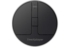 TIMEXPLAYER Sleek Mini Round Mouse with Pressure Sensing Scroll, Ultra-Portable Wireless Mouse with Connectivity: Wired, 2.4G, and Dual Bluetooth, Rubber Sleeve Included, Ideal for Business Professionals (Black)