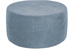 HOOWARM Terciopelo Funda Otomana Elástica Redonda Funda De Puff Modernas Funda Reposapies Polvo Retirable Lavable Funda De Reposapiés Cubierta Taburete Ottoman Cover para Sala (Color : A2, Size : 50-58cm/20