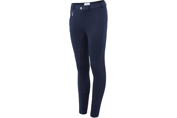 Horze Pantalon d'équitation pour Enfant, Actif, en Silicone antidérapant