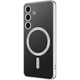 TEKNOMODA Samsung Galaxy S21 FE Serisi ile uyumlu Kılıf Kamera Lens Korumalı Renkli Magsafe Aksesuarlarıyla Uyumlu Şeffaf Sil