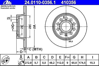 ATE 24.0110-0356.1 Jeu de Disques de Frein