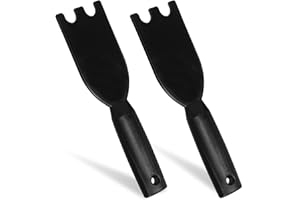 KIPTVO 2PCS Universal Grill Scraper, Indoor Grills and Most Other Indoor Grills with Grooves Heat-Resistant Grill Spatula, Comfortable Grip Easy Cleaning & Non-Stick Surfaces