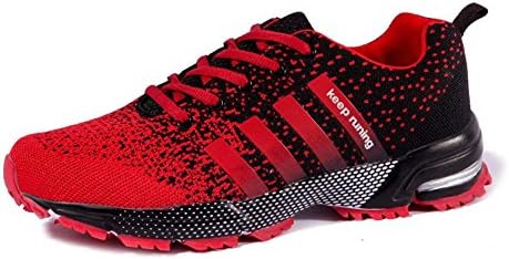 Suetar Unisex Fashion Outdoor Sports Shoes Summer and Autumn Flyknit Mesh Fabric Trail Sneakers for Running and Walking