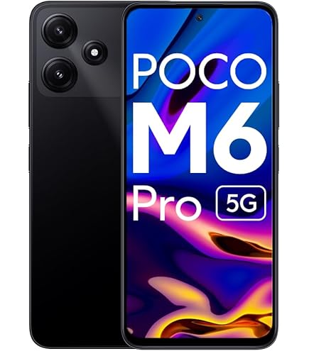 携帯電話本体 Poco M6 8GB-256GB black Refurbished) POCO M6 Pro 5G (Power Black, 8GB RAM, 256GB