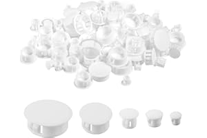 KRISFD Lochstopfen Kunststoff 120 Stück 6/8/10/16/20mm Kunststoff Abdeckkappen Bohrloch Abdeckung Abdeckstopfen Kunststoff Möbel-Abdeckkappen Abdeckkappen Für Bohrlöcher Für Schränke Maschinen Möbel