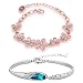 Om Jewells Combo Of Two Pink Floral And Silver Classic Colour Adjustable Bracelets For Girls And Women RS.379.00