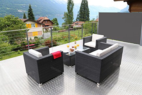 Nemaxx SCA160 Seitenmarkise 160×300 cm – idealer Windschutz Sonnenschutz Sichtschutz – Markise grau – nach DIN EN13561 - 9