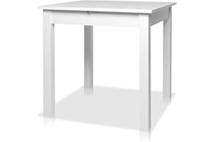 ‎SMART smart Esstisch 80x80 cm Weiß, Küchentisch ausziehbar bis 120 cm, Esszimmertisch aus Holzwerkstoff inkl. erweiterbare Auszugsplatte, moderner Tisch für bis zu 6 Personen