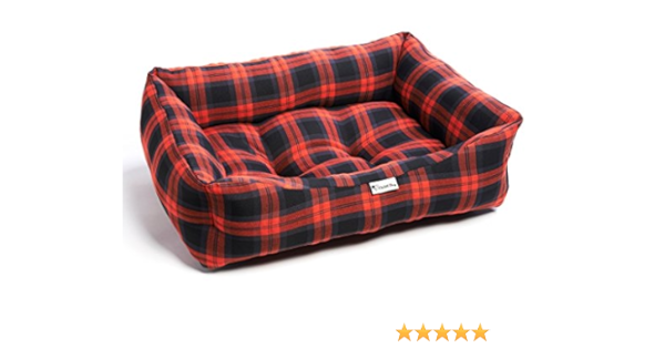 plaid dog beds