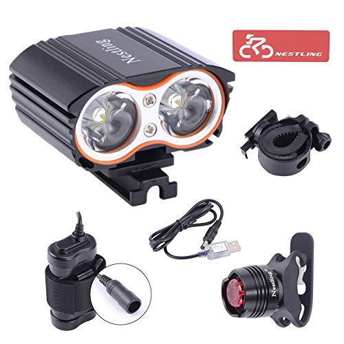 Huayuu Vélo lumières CREE LED Projecteurs lampe de vélo Cyclisme Phare USB lumière de vélo avant lampe de poche avec batterie 18650 Battery Pack et de l'éclairage arrière