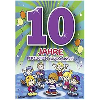 Twizler Geburtstagskarte Für Mädchen Zum 10. - Pyjamaparty-Design, 15,5 X 15,5 Cm
