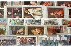 PROPHILA COLLECTION Motives 100 Divers Peintures Timbres (Timbres pour Les collectionneurs) Peinture