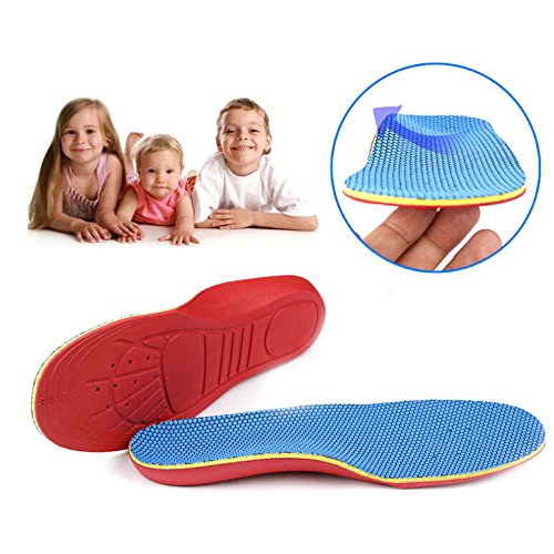 QianSheng Pair of Full Length Orthotic Insole with Arch Support Flat Feet Flatfoot Correction Foot Pain Relief Shoe Insoles for Children Kids Feet - S: 24-27 size(15.5-17.7cm)