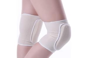 JIHUOO Genouillère Sport Protège Genoux Soutien de Genoux Guêtres Jambières de Danse pour Femme Beige