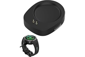 SYNKRIS Magnetisches Uhren-Ladegerät, Typ C, kompatibel mit AMAZFIT T-Rex 3 Balance Helio Strap, tragbar, Standfuß, USB-Ladekabel, Konverter, Smartwatch, Zubehör für Balance A2286, ohne Kabel, Schwarz