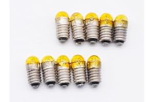 MTS-Line LGB Lot de 10 ampoules à vis Jaune 19 V E5.5 – Chemin de jardin – Pièce de rechange LGB