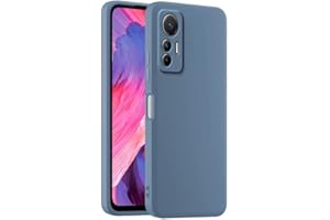 HULLIN Funda de Silicona Colorida para Teléfono, Adecuada para Xiaomi MI 12 Lite (6.55") - Lavanda Gris