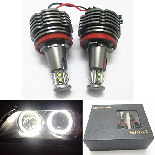 63217760782 Cree LED Angel Eyes Halo Light Bulb H8 40W Super Bright Error Free