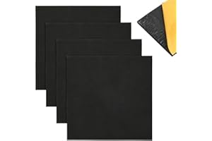 Rapidbok 4 Stück 10mm Dicker 150 * 150mm Anti Rutsch Pad Selbstklebend, Gummimatte für Möbel, Selbstklebende Schaumstoffplatte, rutschfest Möbel Pad, Schwarz rutschfeste Eva Schaumstoffmatte