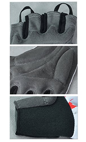 iCreat Damen / Herren Kurze Rennrad Handschuhe Power Fahrrad Active Gloves mit Geleinlage - 7