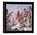 Produktbild Gerahmtes Bild von Giovanni Battista Crosato "Alexander der Große an der Leiche des Darius", Kunstdruck im hochwertigen handgefertigten Bilder-Rahmen, 30x30 cm, Schwarz matt